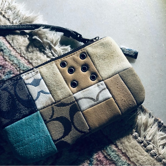 Coach Handbags - Coach Patchwork Wristlet Clutch